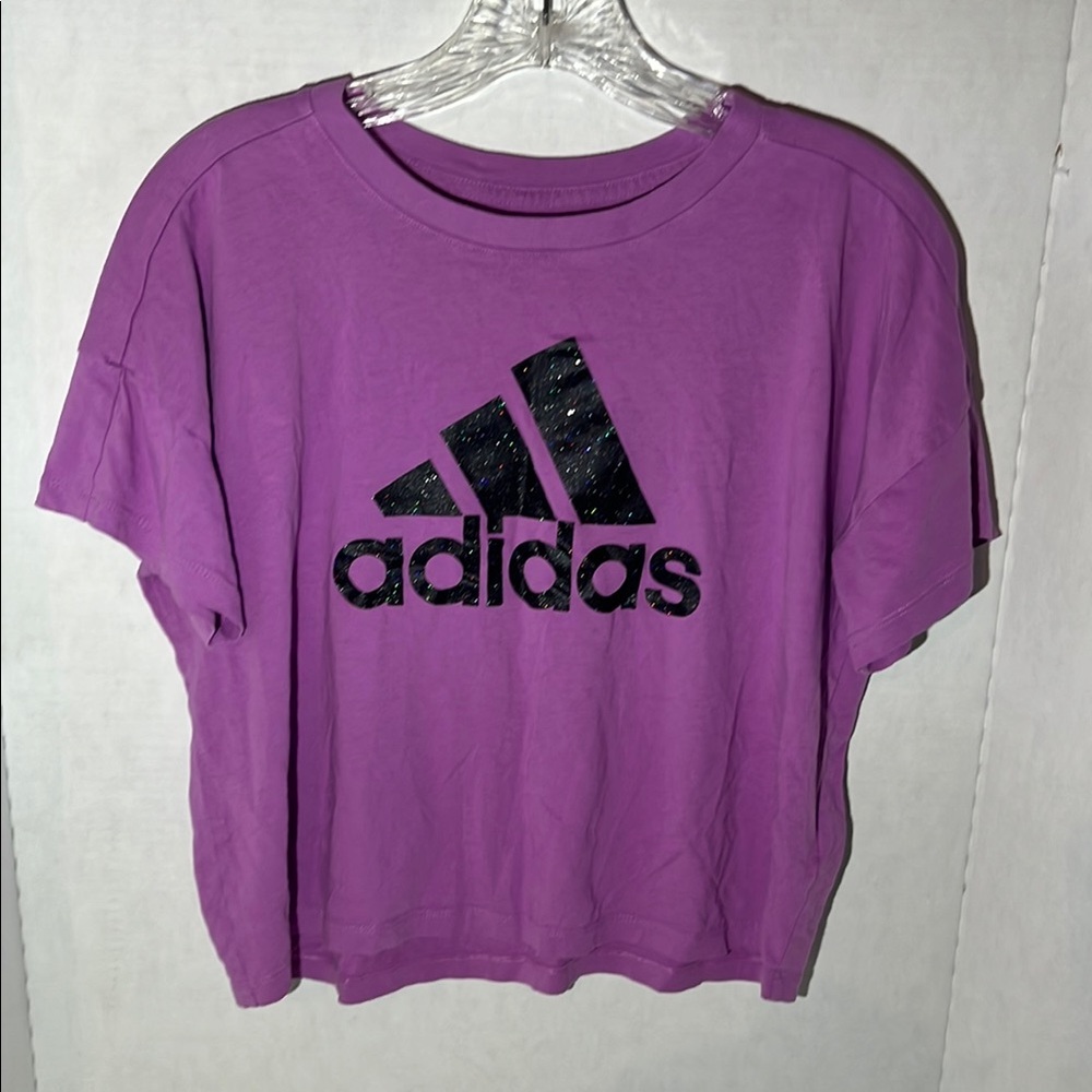 Adidas Purple Short Sleeve Tee Relaxed Fit